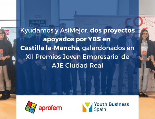 Aprofem y su compromiso con la sostenibilidad: Kyudamos y Así Mejor, dos proyectos apoyados por YBS en Castilla la-Mancha, galardonados en los ‘XII Premios Joven Empresario’ de AJE Ciudad Real